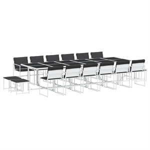 vidaXL Steel Garden Dining Set in Anthracite