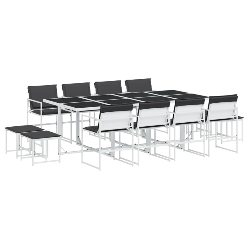 vidaXL 13 Piece Steel Garden Dining Set in Anthracite