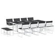 vidaXL 13 Piece Steel Garden Dining Set in Anthracite