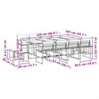 vidaXL 13 Piece Steel Garden Dining Set in Anthracite