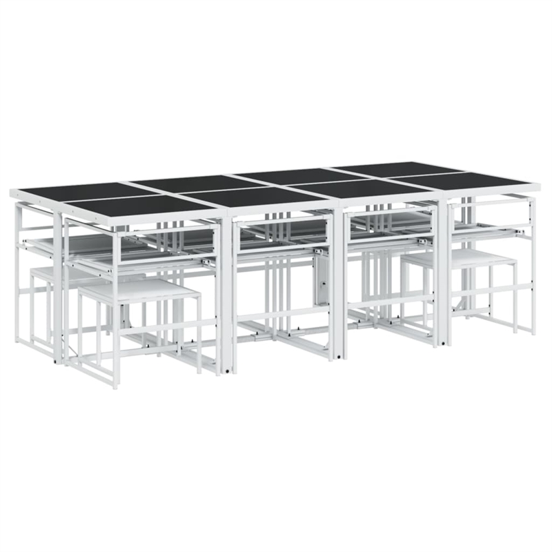 vidaXL 13 Piece Steel Garden Dining Set in Anthracite