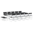 vidaXL 15 Piece Steel Garden Dining Set in Anthracite
