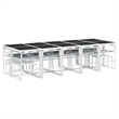 vidaXL 15 Piece Steel Garden Dining Set in Anthracite