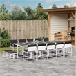 vidaXL 15 Piece Steel Garden Dining Set in Anthracite