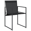 vidaXL 7 Piece Steel Garden Dining Set in Black