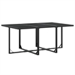 vidaXL 7 Piece Steel Garden Dining Set in Black