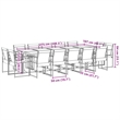 vidaXL Garden Dining Set in Black