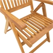 vidaXL Solid Acacia Wood Garden Dining Set in Brown