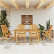 vidaXL Solid Acacia Wood Garden Dining Set in Brown