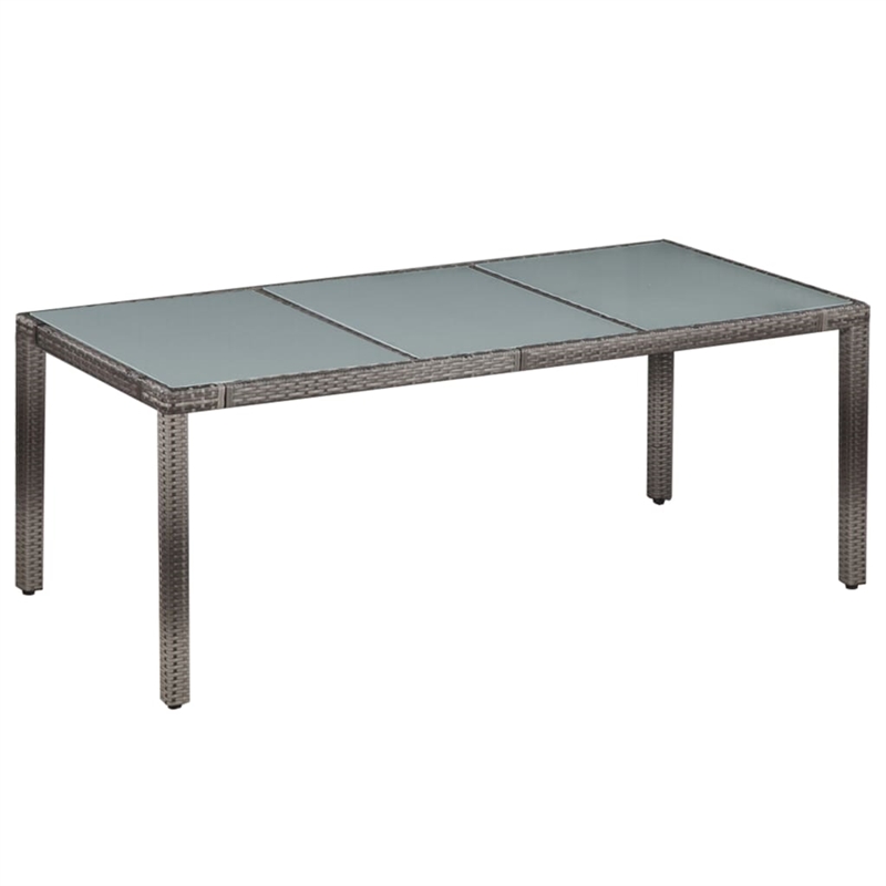 vidaXL 9 Piece Rattan Garden Dining Set in Dark Gray