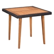 vidaXL Rattan Garden Dining Set in Black and Brown