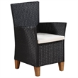 vidaXL 7 Piece Rattan Garden Dining Set in Black and Brown