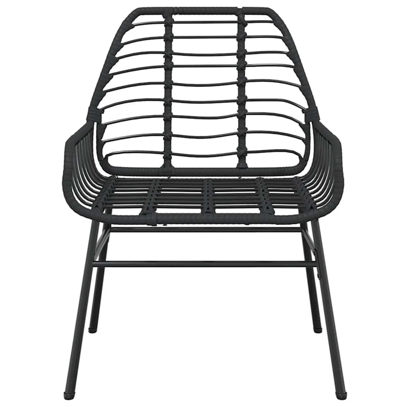 vidaXL Poly Rattan Garden Dining Set in Black