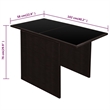 vidaXL 3 Piece Rattan Garden Dining Set in Brown/Cream white