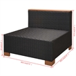 vidaXL 10 Piece Poly Rattan Garden Dining Set in Black and Brown