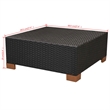 vidaXL 10 Piece Poly Rattan Garden Dining Set in Black and Brown