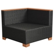 vidaXL 10 Piece Poly Rattan Garden Dining Set in Black and Brown