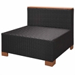 vidaXL 10 Piece Poly Rattan Garden Dining Set in Black and Brown