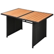 vidaXL 10 Piece Poly Rattan Garden Dining Set in Black and Brown