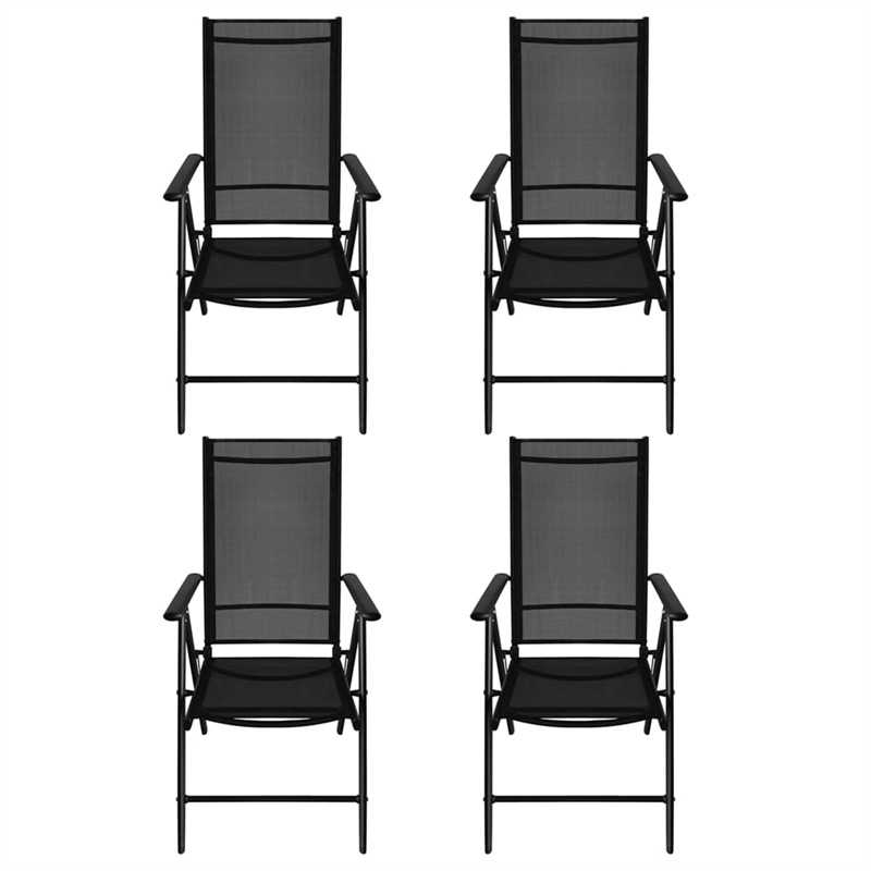 vidaXL 5 Piece Garden Dining Set in Black