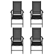 vidaXL 5 Piece Garden Dining Set in Black