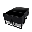 vidaXL 11 Piece Rattan Garden Dining Set in Black