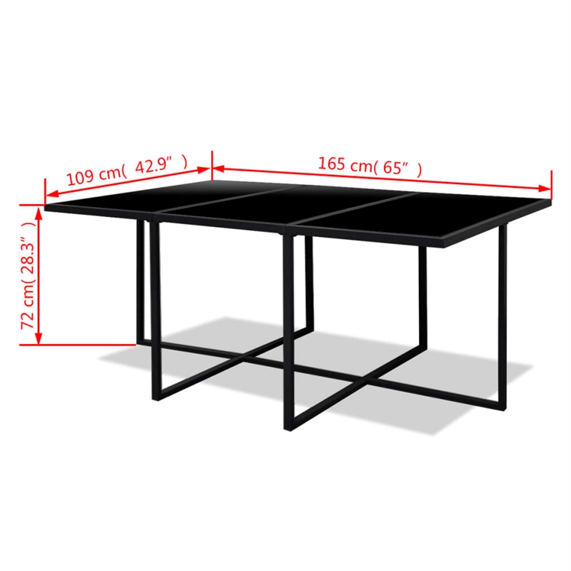 vidaXL 11 Piece Rattan Garden Dining Set in Black