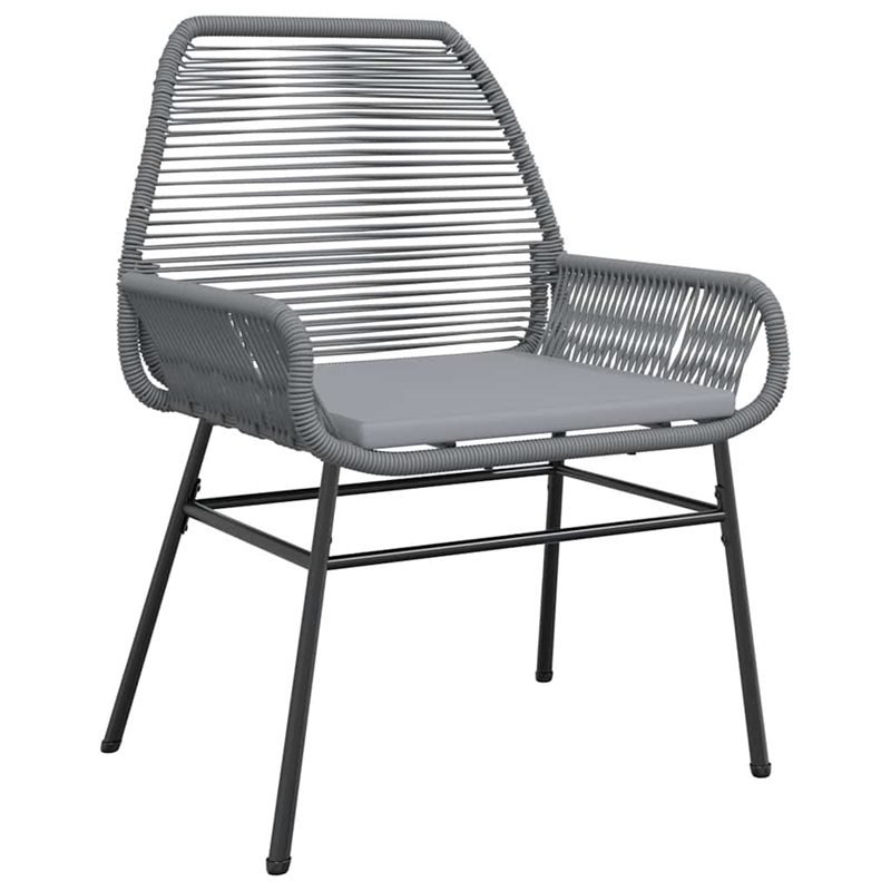 vidaXL Poly Rattan Garden Dining Set in Black