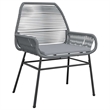 vidaXL Poly Rattan Garden Dining Set in Black