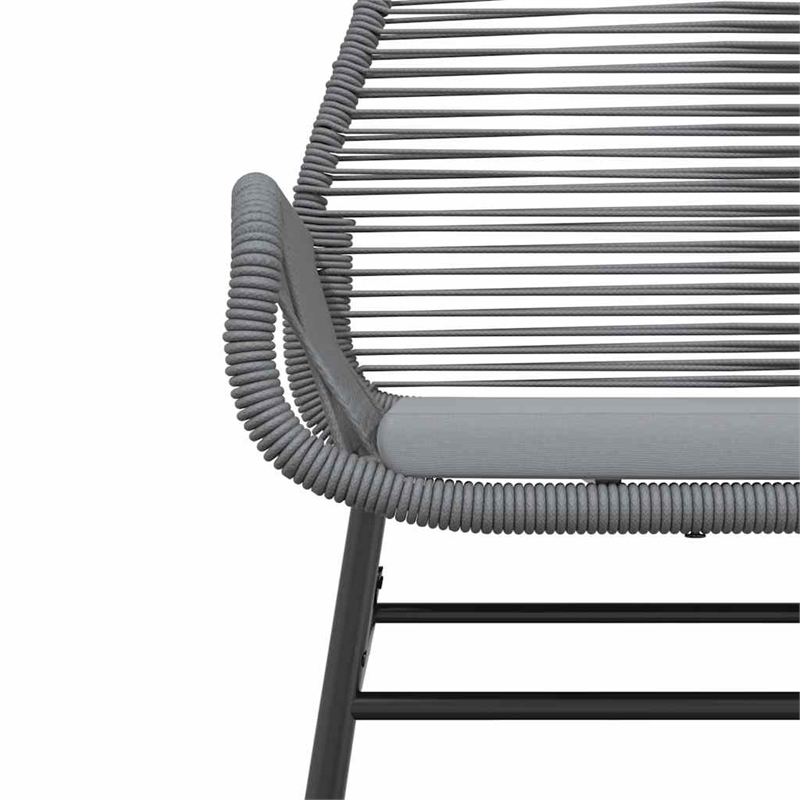 vidaXL Poly Rattan Garden Dining Set in Black