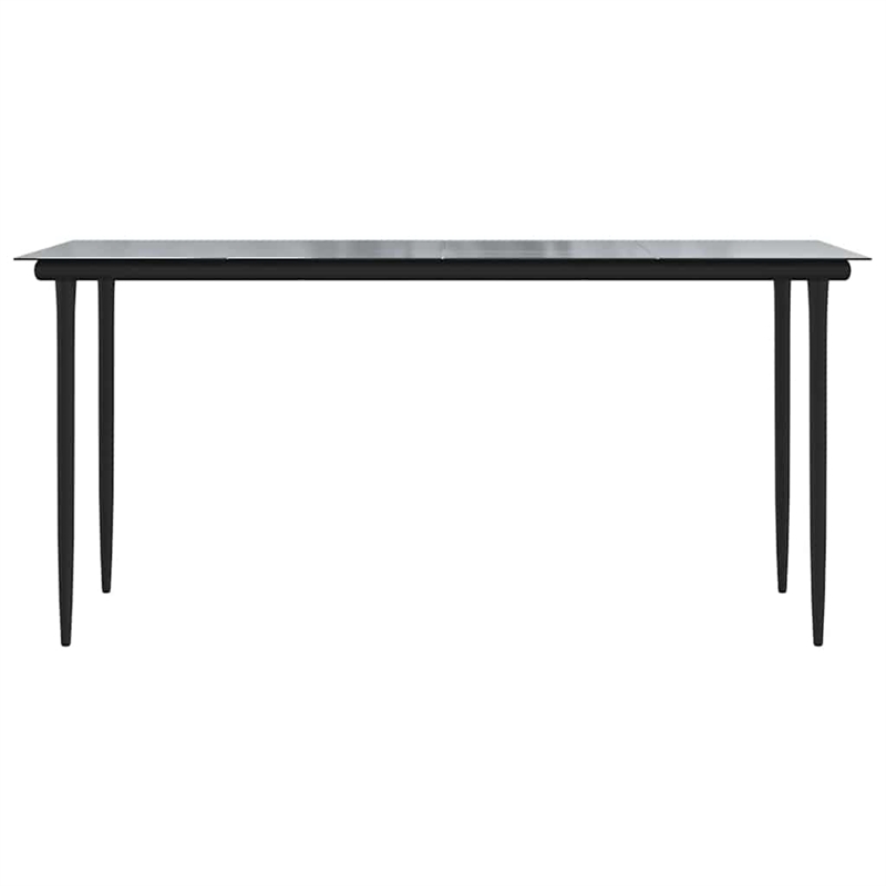 vidaXL Poly Rattan Garden Dining Set in Black