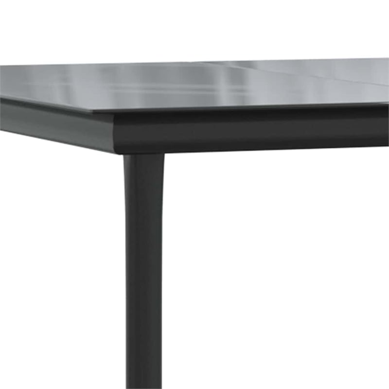 vidaXL Poly Rattan Garden Dining Set in Black