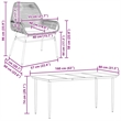 vidaXL Poly Rattan Garden Dining Set in Black