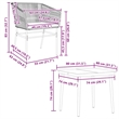 vidaXL 5 Piece Poly Rattan Garden Dining Set in Black/Dark Gray