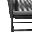 vidaXL 5 Piece Poly Rattan Garden Dining Set in Black/Dark Gray