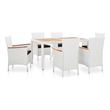vidaXL 7 Piece Steel Garden Dining Set in Black
