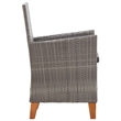 vidaXL 5 Piece Rattan Garden Dining Set in Gray