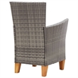 vidaXL 5 Piece Rattan Garden Dining Set in Gray