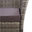 vidaXL 5 Piece Rattan Garden Dining Set in Gray