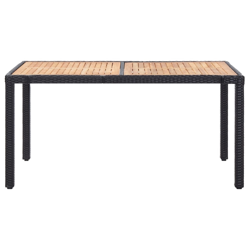 vidaXL 7 Piece Powder-Coated Steel Garden Dining Set in Black