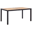 vidaXL 7 Piece Powder-Coated Steel Garden Dining Set in Black