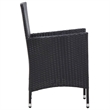 vidaXL 7 Piece Powder-Coated Steel Garden Dining Set in Black