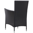 vidaXL 7 Piece Powder-Coated Steel Garden Dining Set in Black
