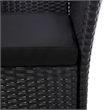 vidaXL 7 Piece Powder-Coated Steel Garden Dining Set in Black