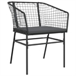 vidaXL 5 Piece Steel Garden Dining Set in Black