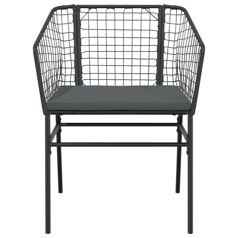 vidaXL 5 Piece Steel Garden Dining Set in Black