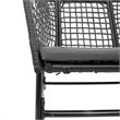 vidaXL 5 Piece Steel Garden Dining Set in Black