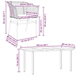 vidaXL 5 Piece Steel Garden Dining Set in Black