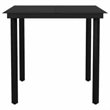 vidaXL 3 Piece Poly Rattan Garden Dining Set in Black/Dark Gray