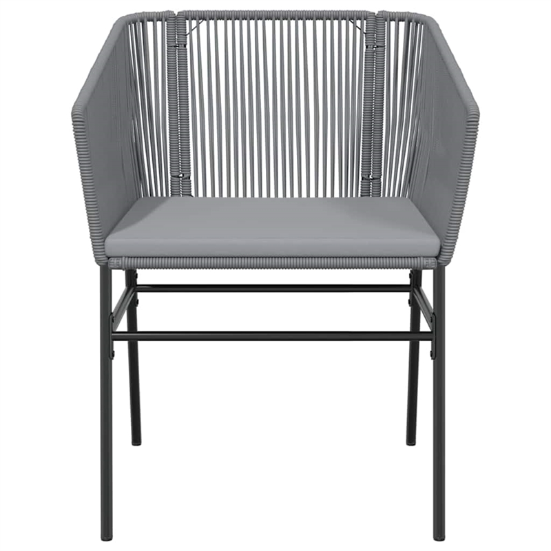 vidaXL 5 Piece Steel Garden Dining Set in Black